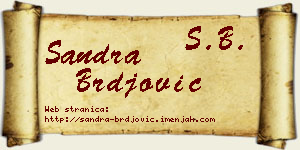 Sandra Brđović vizit kartica